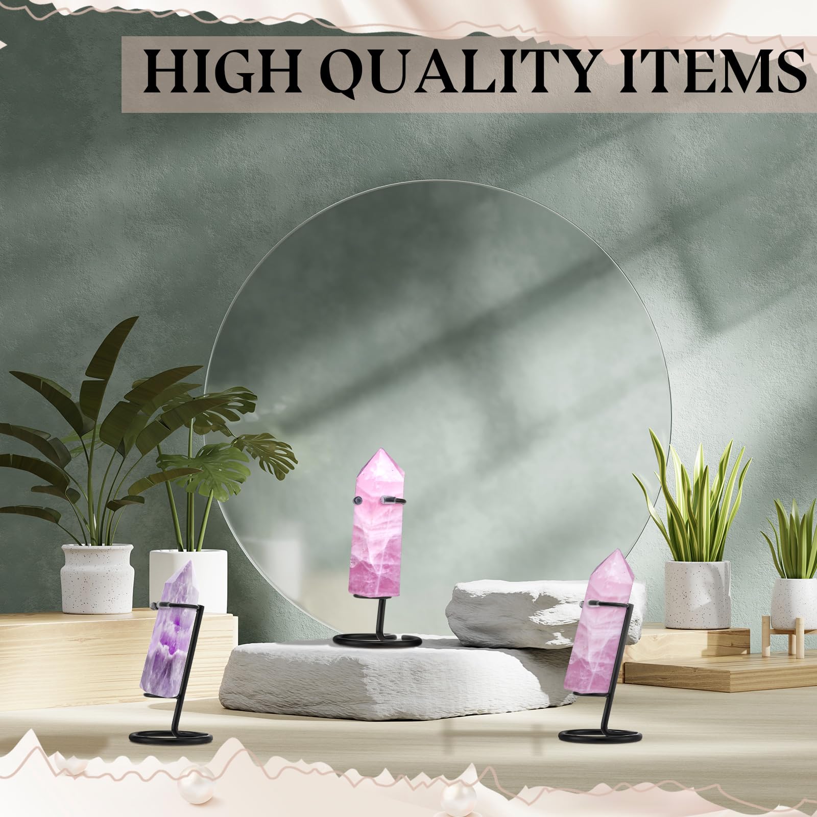 Amazon.com: Yaocom 8 Pcs Crystal Wand Stand 2.4